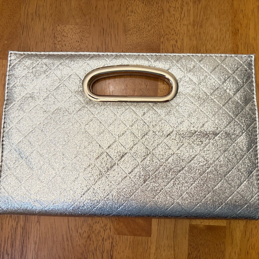 Gold Charming Charlie clutch bag with gold handle